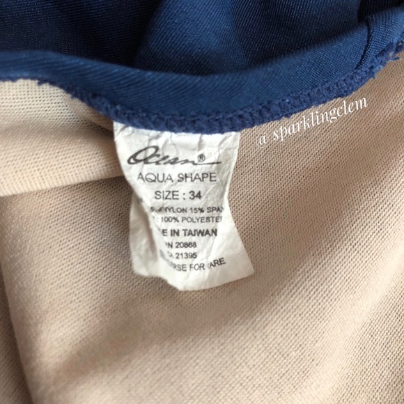 Dolfin Ocean Aqua Shape Sz 34 Swimsuit - Picture 4 of 6